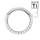 Anello Septum Clicker con Cristalli in Titanio