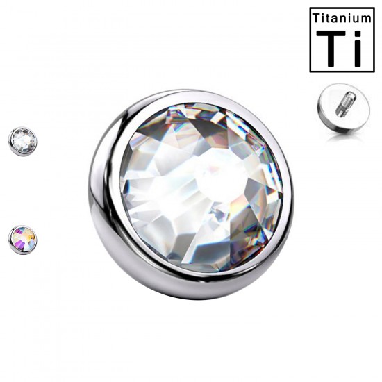 Sfera Pallina in Titanio con Cristallo - 1.6mm