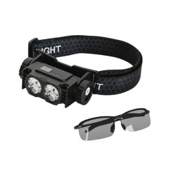 Lampada Frontale LED con Occhiali da Sole Fotocromatici Lampada Frontale LED con Occhiali da Sole Fotocromatici
