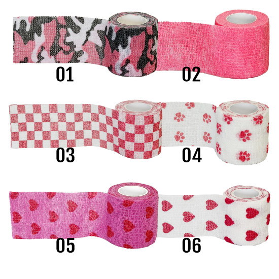 Bendaggio per Tubo del Tatuaggio Misto Rosa