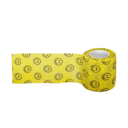 Bendaggio per Tubo del Tatuaggio Giallo con Faccine Bendaggio per Tubo del Tatuaggio Giallo con Faccine