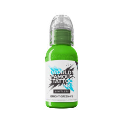 World Famous Limitless Tattoo Ink - Bright Green v2 30 ml World Famous Limitless Tattoo Ink - Bright Green v2 30 ml