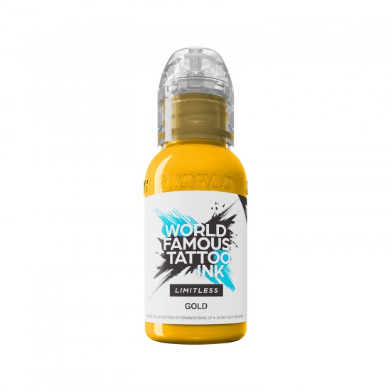 World Famous Limitless Tattoo Ink - GOLD -30ML