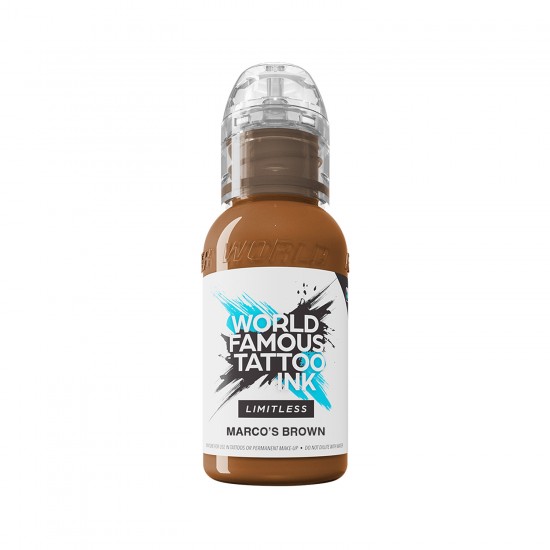 World Famous Limitless Tattoo Ink - MARCO'S BROWN -30ML