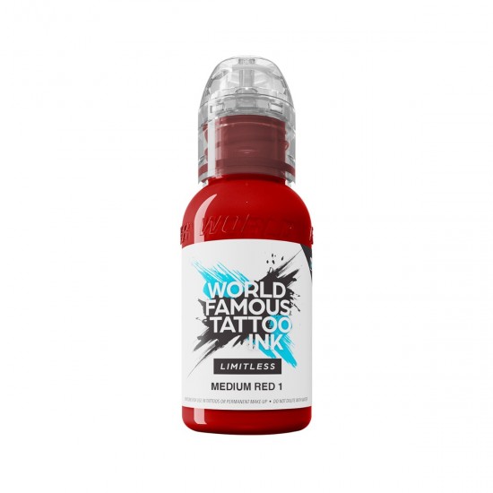 World Famous Limitless Tattoo Ink - MEDIUM RED 1 -30ML