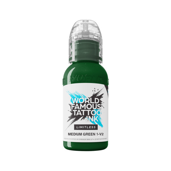 World Famous Limitless Tattoo Ink - Medium Green 1 v2 30 ml World Famous Limitless Tattoo Ink - Medium Green 1 v2 30 ml