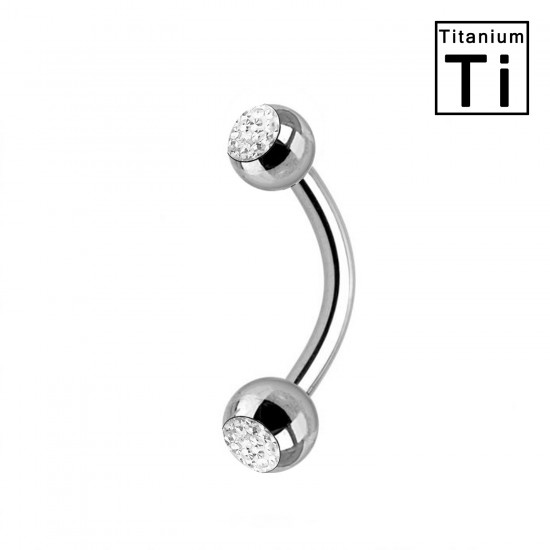 Piercing Banana Sopracciglio in Titanio  e con Filettatura Interna