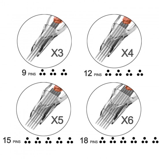 Cartouches d'aiguilles de tatouage Double Space Magnum - 1 seule pièce