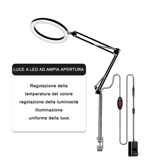 Lampada pieghevole a braccio lungo