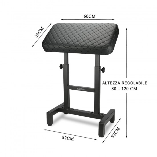 Nuovo design supporto per mano da tatuaggio con bracciolo in acciaio rinforzato