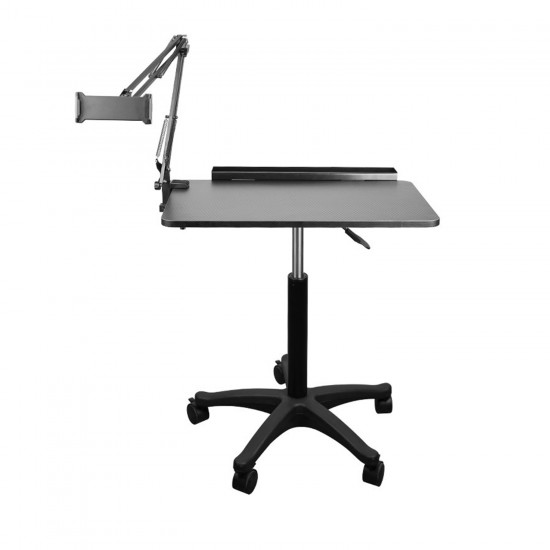Tavolo per Tatuaggi Regolabile con Supporto Smartphone – Carrello da Lavoro con Ruote