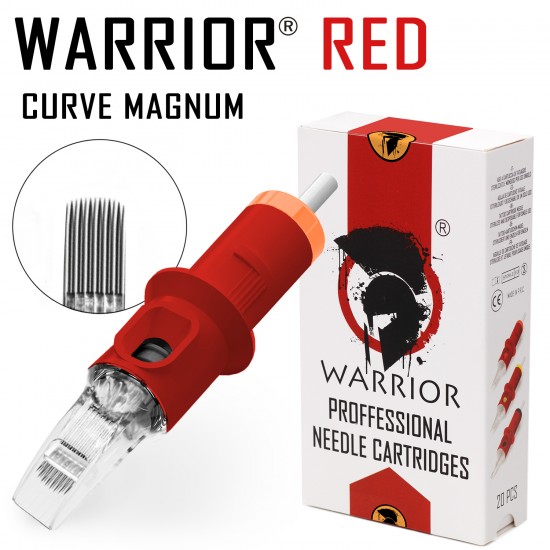 WARRIOR Red Cartucce Per Tatuaggio Curve Magnum