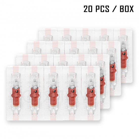 WARRIOR Red Cartucce Per Tatuaggio Curve Magnum