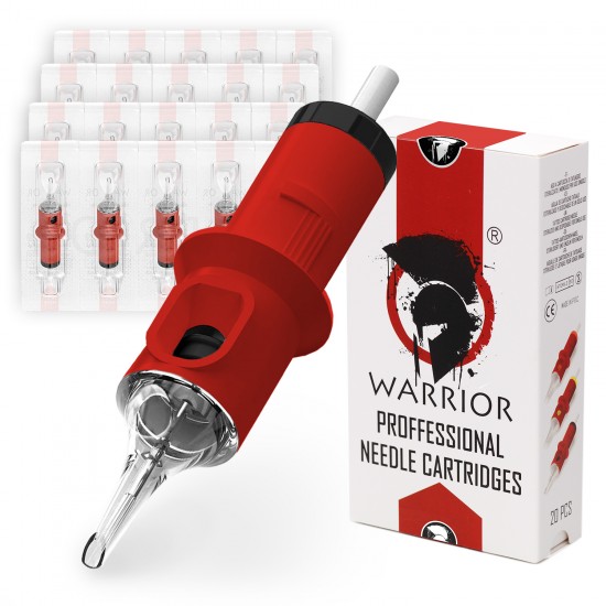 WARRIOR Red Cartucce Per Tatuaggio Round Shader