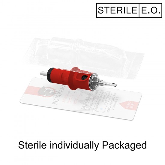 WARRIOR Red Cartucce Per Tatuaggio Round Shader - 1 pezzo singolo