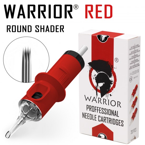 WARRIOR Red Cartucce Per Tatuaggio Round Shader