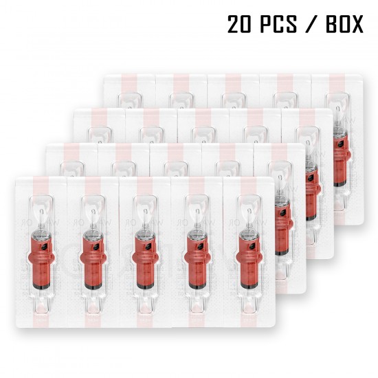 WARRIOR Red Cartucce Per Tatuaggio Round Shader