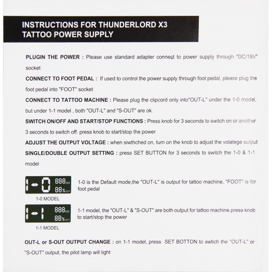 Power Supply for Tattoo Machines