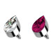 Ball in Titanium with Crystal drop shape - 1.6mm