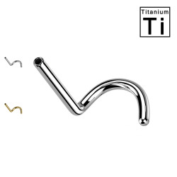 Barra Curva per Labret in Titanio Push-In