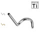 Barra Curva per Labret in Titanio Push-In