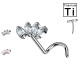 Piercing Labret in Titanio con quattro Cristalli -Push-in
