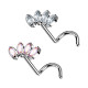 Piercing Labret in Titanio con quattro Cristalli -Push-in