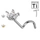 Piercing Naso in Titanio con Fiore a Tre Petali-Push in
