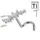 Piercing Naso con Ramo di Cristalli-Push in