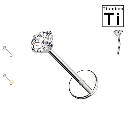 Labret Basic in Titanio – Push-In