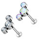 Piercing Labret Borchie Cartilagine Push-in Tre Cristalli