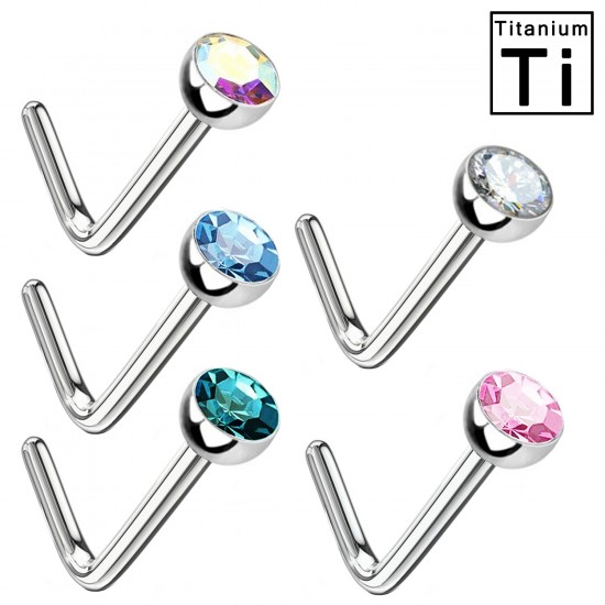 Nariz en forma de L en titanio