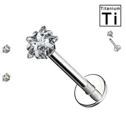 Labret con Brillantino Stella in Titanio