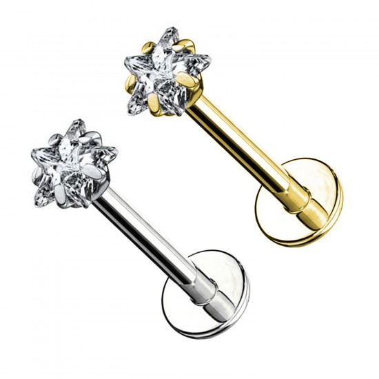 Labret con Brillantino Stella in Titanio