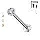 Piercing Labret in Titanio con Cristallo