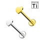 PWC-057 Piercing Labret in Titanio a Forma di Cuore e con Filettatura Interna PWC-057 Piercing Labret in Titanio a Forma di Cuore e con Filettatura Interna
