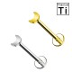 PWC-059 Piercing Labret in Titanio a Forma di Luna e con Filettatura Interna PWC-059 Piercing Labret in Titanio a Forma di Luna e con Filettatura Interna