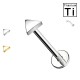 PWC-060 Piercing Labret in Titanio a Forma di Triangolo e con Filettatura Interna PWC-060 Piercing Labret in Titanio a Forma di Triangolo e con Filettatura Interna