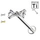 Piercing Labret in Titanio con Cristalli a Forma di Foglia e con Filettatura Interna Piercing Labret in Titanio con Cristalli a Forma di Foglia e con Filettatura Interna