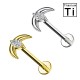 PWC-214 Piercing a forma di mezzaluna con cristallo in titanio con filettatura interna