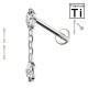 PWC-215 Piercing Labret in Titanio con cristallo a forma di marquise e catena e con Filettatura Interna