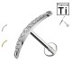 PWC-216 Piercing Curvo con Cristalli in Titanio con Filettatura Interna