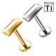 PWC-220 Piercing Labret in Titanio a Forma di Rettangolo 3D con Filettatura Interna