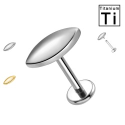 PWC-221 Piercing Labret in Titanio a Forma di Marquise 3D con Filettatura Interna PWC-221 Piercing Labret in Titanio a Forma di Marquise 3D con Filettatura Interna