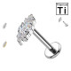 Titanium Labret Piercing with Crystal