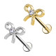 Piercing Labret in Titanio con Fiocco e Cristallo