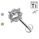 Piercing Labret in Titanio con Cristallo Barocco