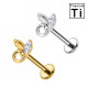 Piercing Labret in Titanio con Coniglietto Stilizzato e Cristallo