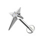 Piercing labret de titanio con estrella polar y cristal