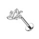Piercing Labret con Cristallo in Titanio